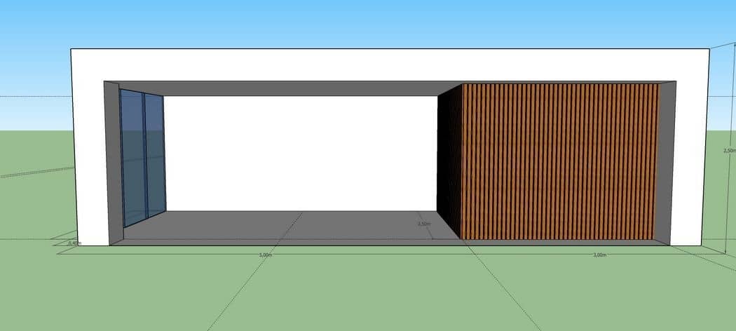 3D-voorontwerp 21: houten tuinconstructie op maat