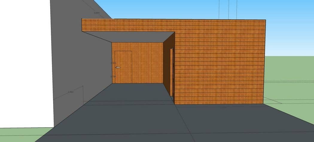 3D-voorontwerp 23: houten tuinconstructie op maat
